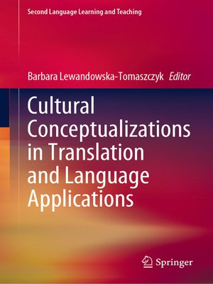 cover image of Cultural Conceptualizations in Translation and Language Applications